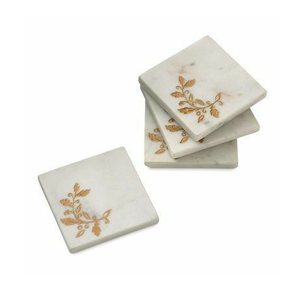 Ensemble de sous-verres en marbre finition luxe, écologiques, durables, lavables, en pierre naturelle, style moderne pour la maison - Product Image 2