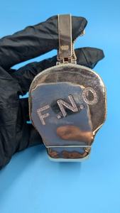 Colgante de Calavera 3D de Plata de Ley 925 con Incrustaciones de Diamantes de Moissanita VVS, Colgante Grande y Pesado, Joyería Hip Hop de Moda para Raperos - Product Image 6