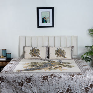 Couvre-lit en coton imprimé à la main de qualité supérieure de Jaipur avec deux taies d'oreiller et drap plat – Prix de gros - Product Image 1