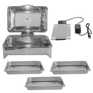 Scaldavivande Elettrico 110V 60Hz, Capacità 9L/9.5QT, Coperchio in Vetro, Controllo Automatico e Manuale della Temperatura per Catering e Ristoranti - Product Image 1