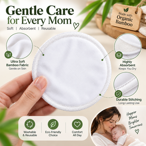 Almohadillas de Lactancia Ecológicas de Bambú |   Insertos Reutilizables para Lactancia |   Almohadilla Transpirable, Absorbente y Lavable para la Protección Durante la Lactancia - Product Image 6
