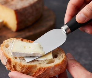 Handcrafted Stainless Steel <b>Cheese</b> <b>Knife</b> <b>Set</b> With Black Handles And Copper Tips For Classic <b>Cheese</b> Boards And Serving Use - Product Image 6