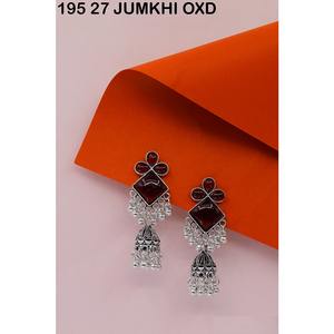 ต่างหูห้อยหินเทอร์ควอยส์แบบวินเทจต่างหูห้อยโลหะผสมชุบเงินแบบโบราณสำหรับงานแต่งงานของขวัญครบรอบ - Product Image 5