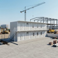 Maison conteneur modulaire préfabriquée détachable pour bureau, dortoir, chambre à coucher, logement, avec design moderne du milieu du siècle