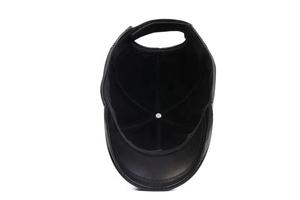 Gorra de béisbol de cuero genuino para hombre, gorro de béisbol de cuero genuino, lavado con agua caliente, venta al por mayor, LC-0002 - Product Image 3
