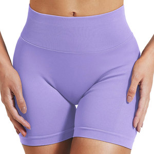 Shorts Deportivos de Cintura Alta Sin Costuras para Mujer, Control de Abdomen, Yoga, Fitness, Ropa Deportiva con Tela Elástica - Product Image 1