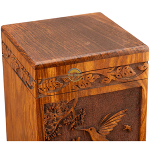AYAANS Rosewood wooden Hand Carved Wooden Hot Selling cremation Urn <b>Box</b> for Adult Ashes Wholesale Cremation Urns (6X6X11)IN - Product Image 4