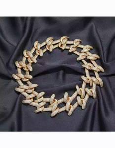 Collar de Cadena de Eslabones de Moissanita Chapado en Oro para Hombre, Joyería con Colgante Grueso Estilo Hiphop Rock para Fiesta - Product Image 3