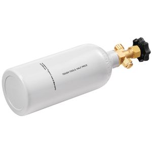 Nuova Bombola CO2 in Lega di Alluminio da 2,5 Libbre con Rivestimento Spray Grigio Chiaro, Capacità 2L, Valvola CGA320, Pressione Regolabile 150 Bar - Product Image 1