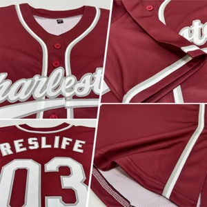 Camiseta de Béisbol de Primera Calidad, Personalizada con Rayas, Bordado y Sublimación - Product Image 6