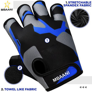 Guantes para mujer, protección antideslizante con palma acolchada, elásticos y transpirables, para levantamiento de pesas, gimnasio, culturismo, medio dedo, ciclismo - Product Image 3