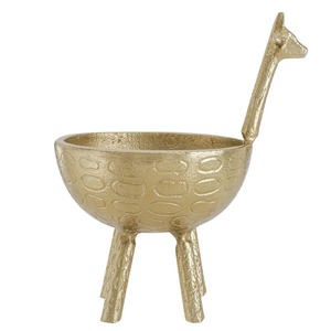 Cuenco decorativo de latón con forma de jirafa, adecuado para mesas de café, espacios de comedor y decoración de salas de estar, hecho a mano en India. - Product Image 4