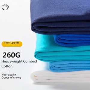 Camiseta de hombre de algodón de color sólido, holgada, personalizada, con logotipo bordado, 260g, precio de fábrica de Bangladesh y China, para envíos transfronterizos. - Product Image 4