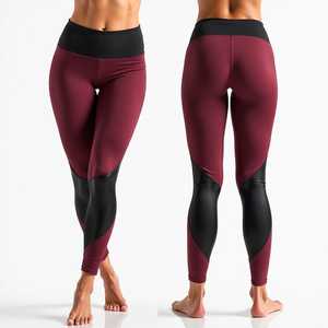 Leggings taille haute pleine longueur, couleur unie, style sportif, extensibles et respirants, pour femme, pour le yoga - Product Image 4