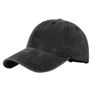 Custom High Quality Solid Color Blank Washed Cotton Baseball Cap Adult Children Faded Duck Cap 6 Panels Baseball Dad Hat - Product Image 1