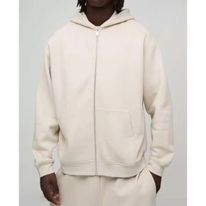 <b>Pullover</b> Hoodie 100% Cotton Heavyweight Custom Print Plain for White Fleece Sweatshirt <b>Men</b> Winter Vintage Quick Dry Wholesale - Product Image 2