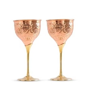 Gobelets à vin personnalisés avec logo, tasses métalliques pour intérieur et extérieur, pour voyages, camping, fêtes au bord de la piscine, gobelets en laiton, tendance du moment - Product Image 4