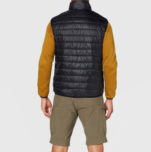 Chalecos Acolchados para Hombre, Cuello Alto, Cierre de Cremallera, Resistentes al Viento, Casuales, Relleno de Poliéster, Color Sólido, para Otoño - Product Image 3
