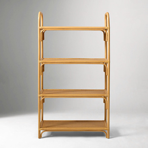 Étagère de rangement en rotin rectangulaire de style scandinave avec poignées pour chambre d'enfant, organisateur multi-usages - Product Image 2
