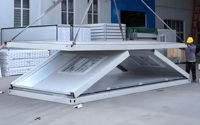 Installation rapide, panneau sandwich en bois respirant, maison préfabriquée pliable en acier - Chantier de construction modulaire