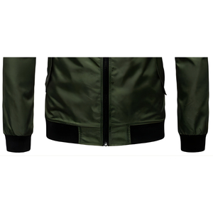 Breathable Eco-Friendly <b>Winter</b> Bomber Jacket Nylon/Polyester Fabric Stand Collar Casual Streetwear Style Men's Waterproof Front - Product Image 5
