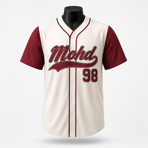 Professional Custom Baseball Uniform Jersey Breathable <b>Button</b> Team <b>Shirt</b> OEM ODM Factory Wholesale Sportswear 100% Polyester - Product Image 1