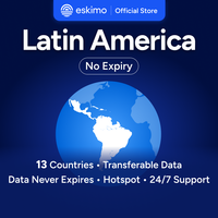 Première carte SIM eSIM mondiale pour les voyages, R-NA-10 Eskimo Travel Latin America Data - 3 Go avec pas de date d'expiration