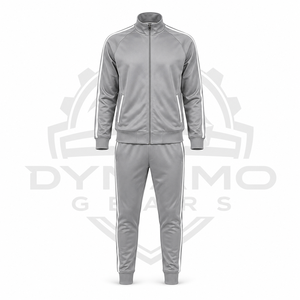 Custom Men's Sports Tracksuit Set 2 Piece Zip-Up <b>Hoodie</b> & Jogger Pants Polyester Cotton Gym Running Casual Sweat Suit OEM ODM - Product Image 2