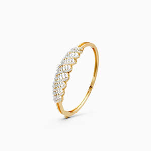 Ethical Lab Grown Diamond Boundless Curve <b>Bracelet</b> Featuring 1.70 Ct In 9K Yellow White And Rose Gold - Product Image 2