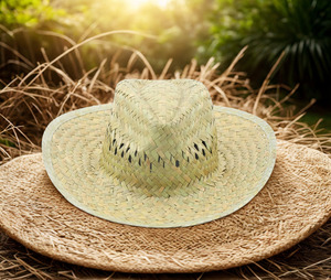 Handmade Eco Friendly <b>Straw</b> Hat With Foldable Brim Perfect For Resort And Festival Wear Offered In Bulk Orders - Product Image 1