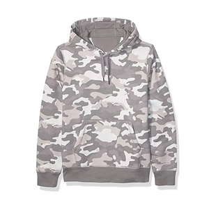 Custom <b>Men</b> Camo <b>Pullover</b> Hoodie Grey White Camouflage Fleece Oversized Streetwear Cotton Hoodies Sweatshirt OEM - Product Image 1