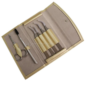 Kit Profesional de Pinzas para Extensión de Pestañas SAAR GLOBAL SURGICAL, 4 Pinzas Curvas, Tijeras, Cepillo, Acero Inoxidable - Product Image 3