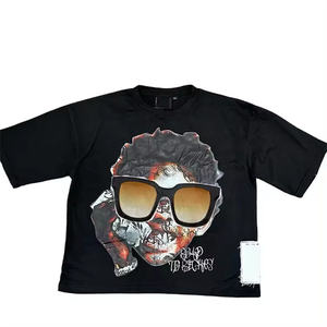 เสื้อยืดฮิปฮอปโอเวอร์ไซส์ผ้าฝ้ายคุณภาพสูงพร้อมโลโก้สั่งทำพิเศษ แห้งเร็ว ระบายอากาศได้ดี สำหรับผู้ชาย - Product Image 1
