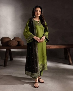 Robes Salwar Kameez décontractées d'été de qualité supérieure pour femmes pakistanaises et indiennes, en viscose, soie, coton, lin, polyester, ODM MDL 1014 - Product Image 3