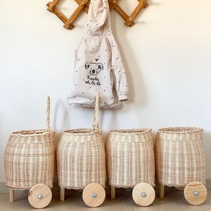 Maleta infantil con ruedas, cesta de mimbre para bebé, precio competitivo, bolsas de transporte naturales con asa extraíble. - Product Image 6