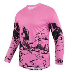Maillot de motocross unisexe à manches longues, imprimé par transfert thermique, multicolore, % polyester, respirant, séchage rapide, personnalisable - Product Image 1