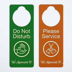 Premium PVC Door Knob Hanger Custom <b>Printed</b> Hotel Door Sign Waterproof Do Not Disturb Room Service Door Tag - Product Image 2