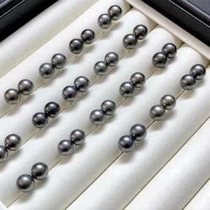 Boucles d'oreilles en argent sterling 925 plaqué or 18 carats avec perle ronde de 12-11 mm, or naturel, fabrication fine et presque parfaite - Product Image 3