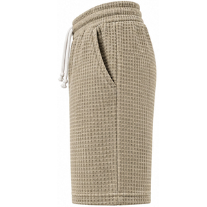 Pantalones Cortos Cargo de Punto Waffle para Hombre con Logotipo Personalizado, Ropa Deportiva Casual de Verano, Cintura Elástica, para Gimnasio, Fitness, Entrenamiento, Venta al Por Mayor - Product Image 2