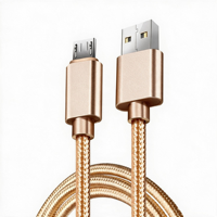 Câble de charge micro USB tressé en nylon en gros, charge rapide 3A avec conducteur en cuivre pur pour téléphone portable, batterie externe, haut-parleur, 3M