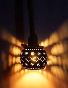 Portavelas Ecológico Clásico de Cáscara de Coco, Soporte para Velas de Té Hecho a Mano con Diseño de Rayos Solares, Adorno Decorativo Natural para Espacios Habitables - Product Image 1