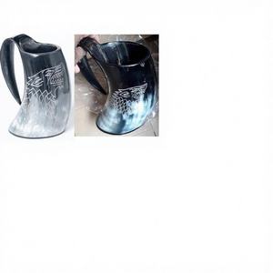 Tazas de Cuerno de Búfalo Natural, Vasos Estilo Antiguo, Ecológicos, Duraderos, Estilo Americano, para Bodas, Navidad, Cerveza, Vino - Product Image 5