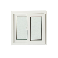Fenêtre coulissante moderne HOFFEN en PVC 100x110 blanche, coupe-vent, pour extérieur, hôtel, cuisine, sous-sol, certifiée Energy Star