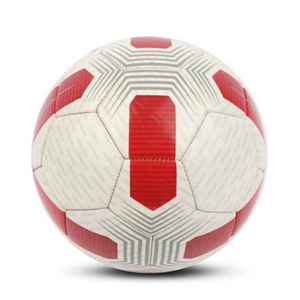 Balón de fútbol de PU blanco y rojo con estampado por sublimación, balón deportivo para todas las estaciones, entrenamiento al aire libre, balón de fútbol, balón de fútbol atlético - Product Image 1