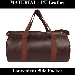 Bolsas de Gimnasio de Cuero Marrón de Alta Demanda, Ligeras, con Cierre de Cremallera, Impermeables, de 30-40L, para Ropa Deportiva - Product Image 2