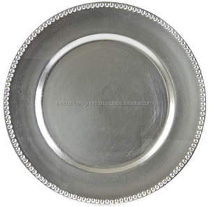 Assiette de présentation ronde de 12 pouces en métal, gravée et artisanale, pour décoration de table et fournitures événementielles, fabrication d'assiettes de présentation - Product Image 2