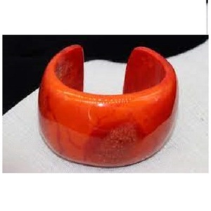 Juego de Brazaletes de Resina Ecológicos Pintados a Mano de Primera Calidad, Joyería de Moda, Brazaletes con Forma Vintage - Product Image 4