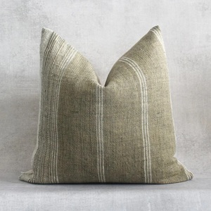 Handmade Wool Kilim Boho Handwoven Geometric Striped Customizable Cushion Covers <b>Throw</b> <b>Pillow</b> Cases with Zipper Closure - Product Image 3