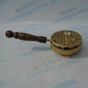 Quemador de incienso de hierro con mango de madera, quemador de carbón y resina Bakhoor, incensario de metal para el hogar, templo y meditación - Product Image 4