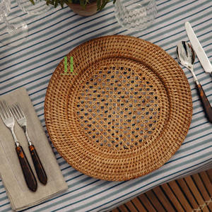 Salvamanteles Redondos de Ratán Tejido Natural Hecho a Mano de Alta Calidad, Platos Base de Ratán, Decoración Boho para Mejorar Su Experiencia Gastronómica - Product Image 3
